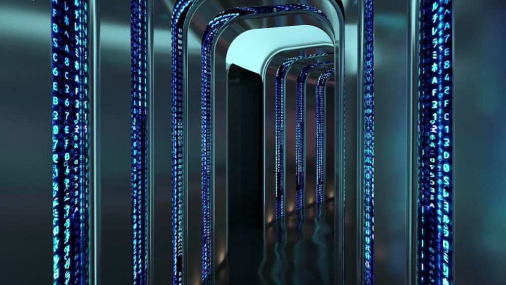 Entrance of an immersive dining restaurant in Dubai, blending fine dining with live entertainment and artistic visuals