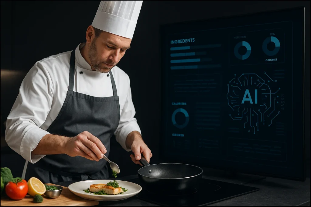 How-an-AI-Restaurant-in-Dubai-Works, chef preparing food