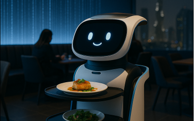 AI-powered restaurant delivery robot